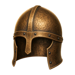 Bronze med helm