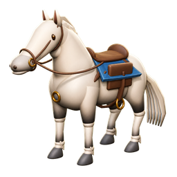 Regal White Horse